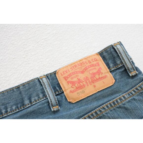 Levi's 559 Relaxed Straight Fit Rugged Blue Denim Jeans Mens Size 46 x 34 - Picture 1 of 7
